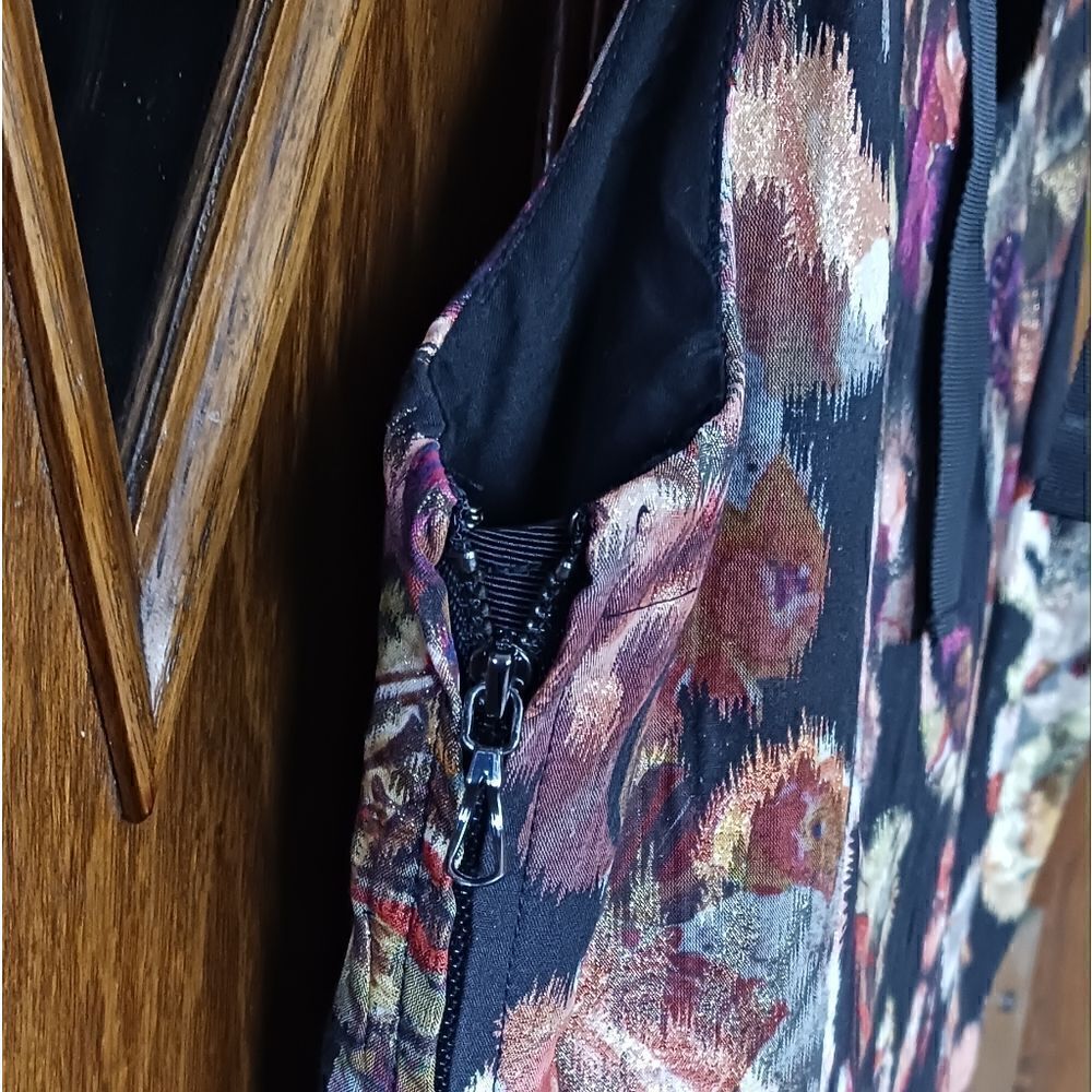 Anthropologie Leifsdottir Floral Metallic Brocade Midi Sleeveless Dress Sz 2 - Picture 7 of 12